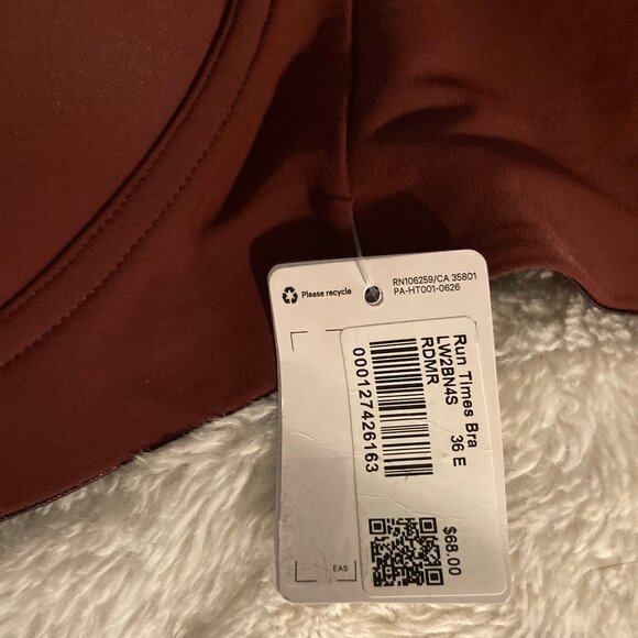 Lululemon Plum Color Run Time Bra Size 36E - Picture 4 of 4